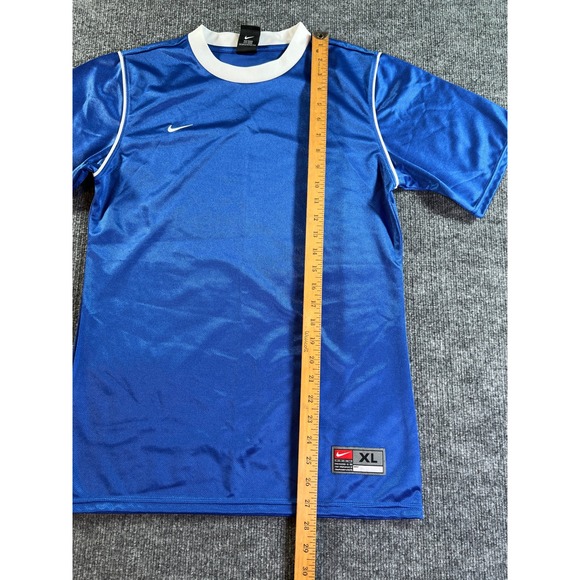 Vintage Nike Jersey Kids XL Blue Short Sleeve Soccer Shirt Nike Team RN 56323 - Picture 9 of 11